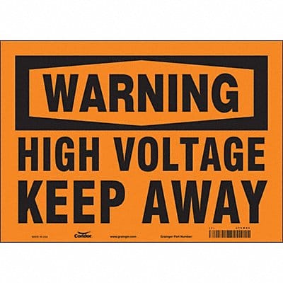 Safety Sign 10 in x 14 in Vinyl