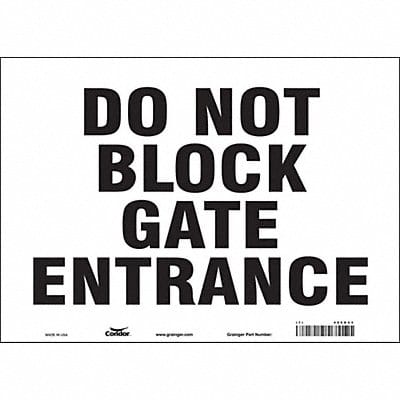 Safety Sign 10 in x 14 in Vinyl