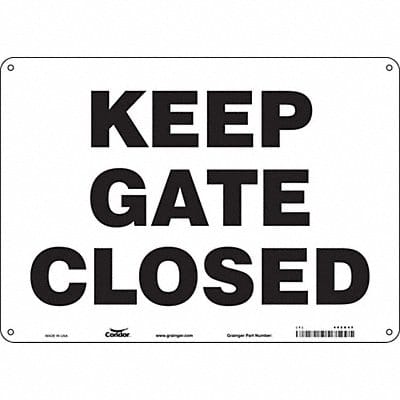 Safety Sign 10 in x 14 in Aluminum
