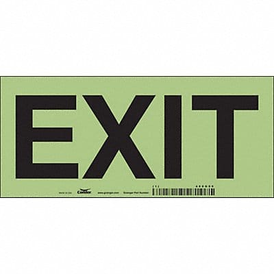 Safety Sign 4 in x 9 in Glow Vinyl PK10 Safety Sign 4 in x 9 in Glow Vinyl PK10