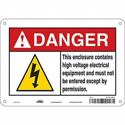Safety Sign 7 in x 10 in Polyethylene
