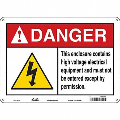 Safety Sign 10 in x 14 in Polyethylene Safety Sign 10 in x 14 in Polyethylene