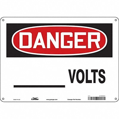 Safety Sign 10 inx14 in Aluminum