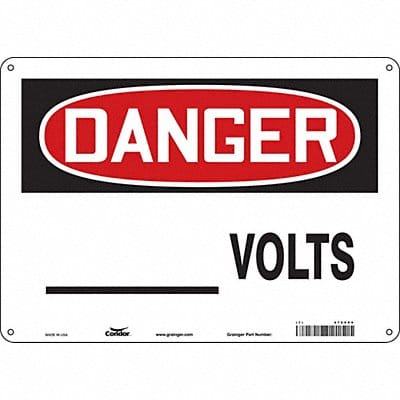 Safety Sign 10 in x 14 in Polyethylene