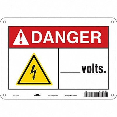 Safety Sign 7 in x 10 in Aluminum