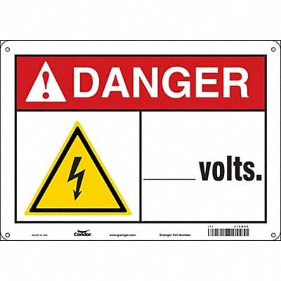 Safety Sign 10 in x 14 in Aluminum