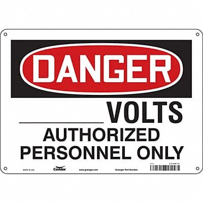 Safety Sign 10 in x 14 in Polyethylene