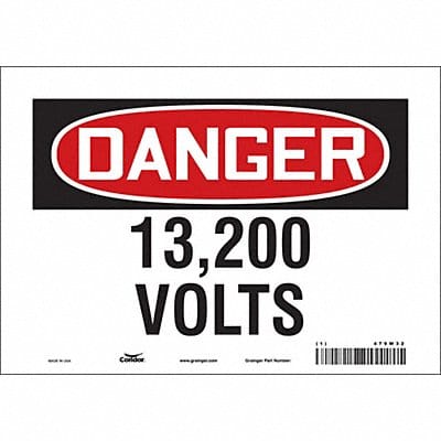 Safety Sign 7 inx10 in Vinyl