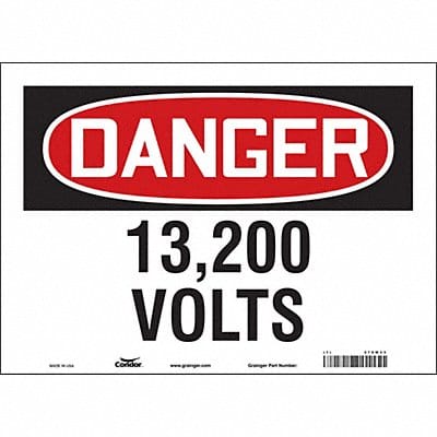 Safety Sign 10 inx14 in Vinyl