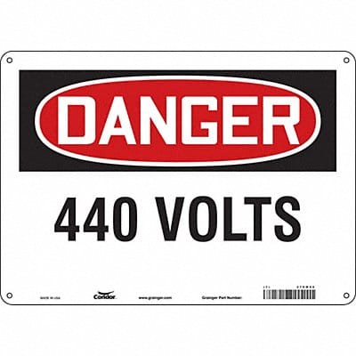 Safety Sign 10 in x 14 in Aluminum