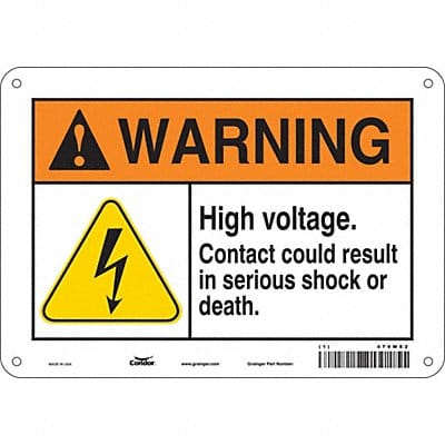 Safety Sign 7 in x 10 in Aluminum