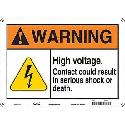 Safety Sign 10 in x 14 in Aluminum