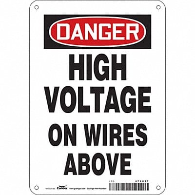 Safety Sign 10 in x 7 in Polyethylene