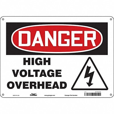 Safety Sign 10 in x 14 in Polyethylene