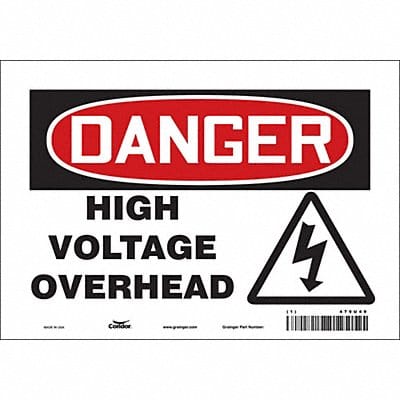 Safety Sign 7 inx10 in Vinyl