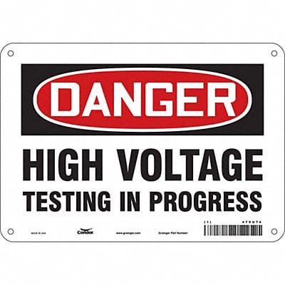Safety Sign 7 inx10 in Polyethylene