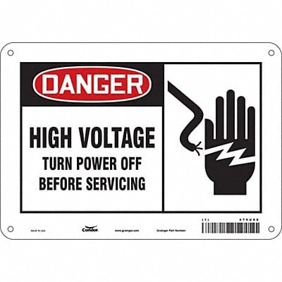 Safety Sign 7 in x 10 in Polyethylene