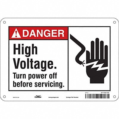 Safety Sign 7 in x 10 in Aluminum