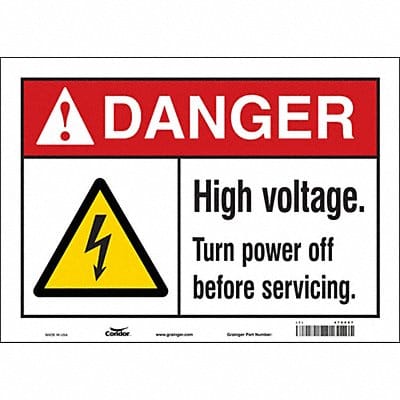 Safety Sign 10 in x 14 in Vinyl