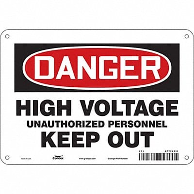 Safety Sign 7 in x 10 in Aluminum