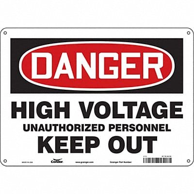 Safety Sign 10 inx14 in Aluminum