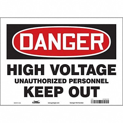 Safety Sign 10 inx14 in Vinyl