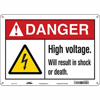 Safety Sign 10 in x 14 in Aluminum