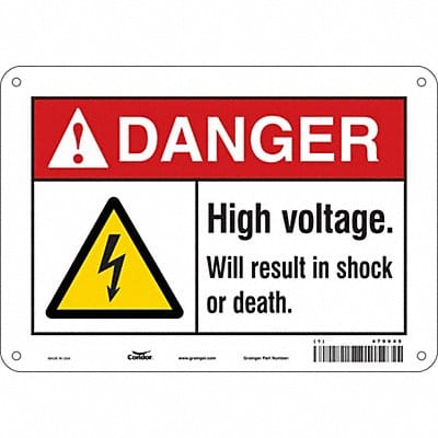 Safety Sign 7 in x 10 in Polyethylene