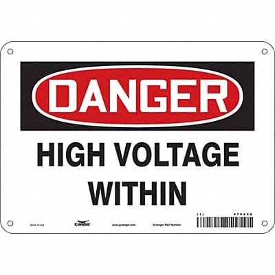 Safety Sign 7 in x 10 in Aluminum