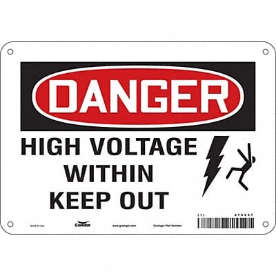 Safety Sign 7 in x 10 in Aluminum
