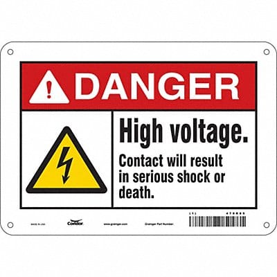Safety Sign 7 in x 10 in Glow Vinyl