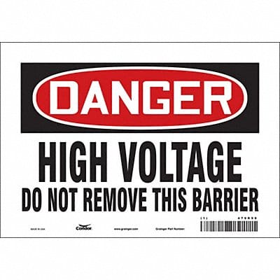 Safety Sign 7 in x 10 in Vinyl