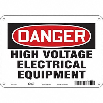 Safety Sign 7 in x 10 in Aluminum