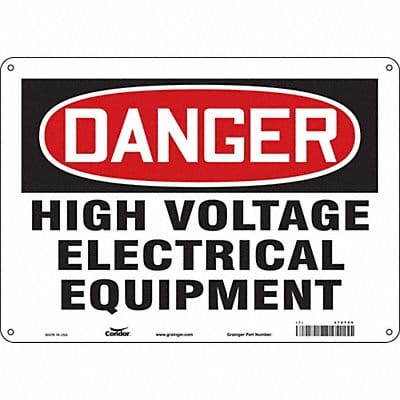 Safety Sign 10 in x 14 in Polyethylene