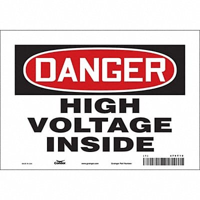 Safety Sign 7 inx10 in Vinyl