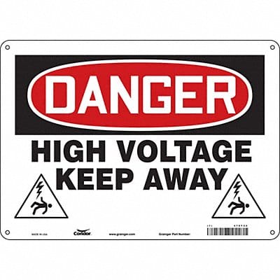 Safety Sign 10 in x 14 in Aluminum