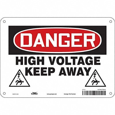 Safety Sign 7 inx10 in Polyethylene