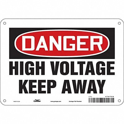Safety Sign 7 in x 10 in Aluminum