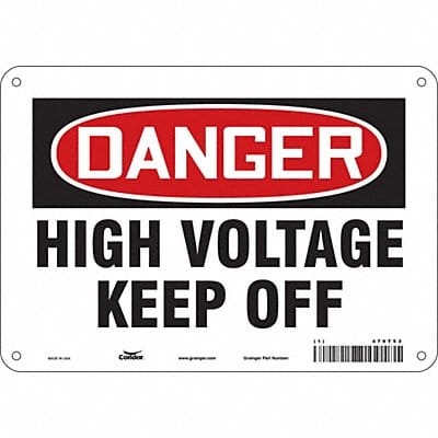 Safety Sign 7 in x 10 in Polyethylene
