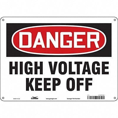 Safety Sign 10 in x 14 in Polyethylene