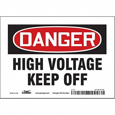 Safety Sign 5 inx7 in Vinyl