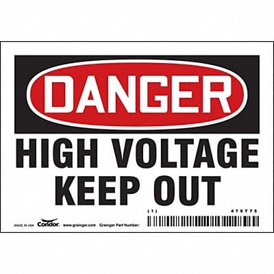 J6932 Safety Sign 3 1/2 inx5 in Vinyl