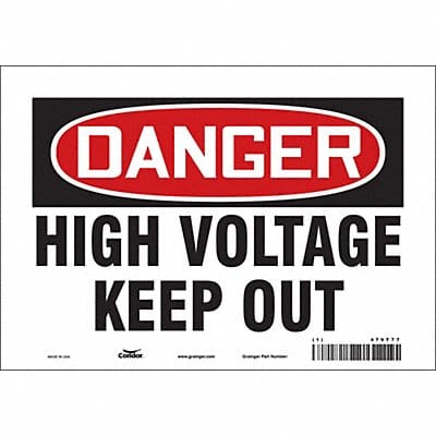 J6932 Safety Sign 7 inx10 in Vinyl