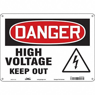 Safety Sign 10 inx14 in Aluminum