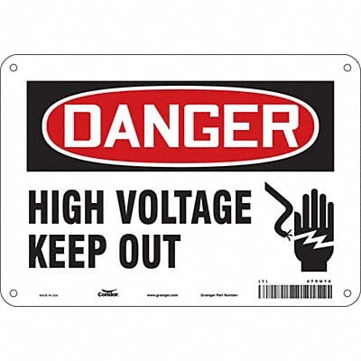 Safety Sign 7 in x 10 in Aluminum