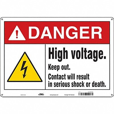 Safety Sign 14 inx20 in Polyethylene
