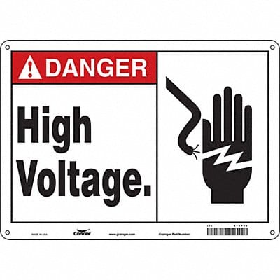Safety Sign 10 in x 14 in Polyethylene
