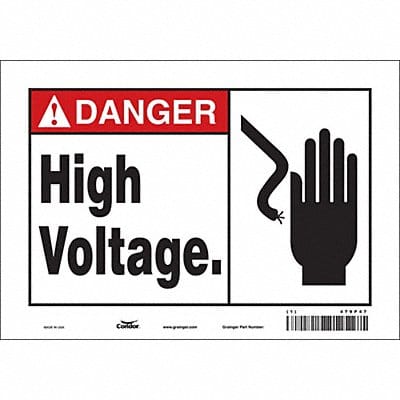 Safety Sign 7 inx10 in Vinyl