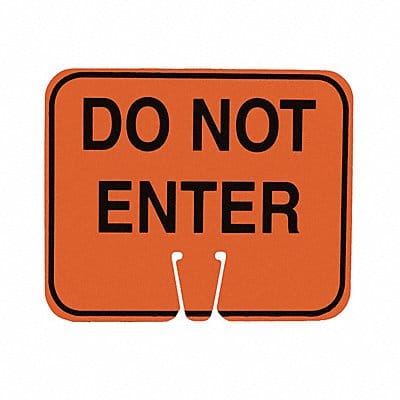 Traffic Cone Sign 12-1/2 L ABS Plastic