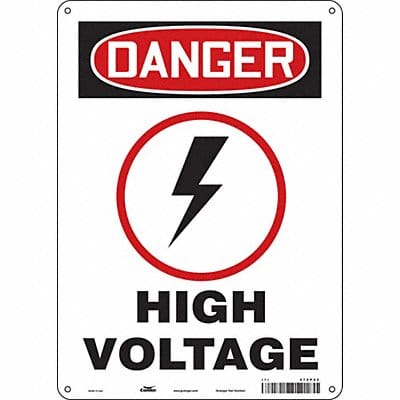 Safety Sign 14 in x 10 in Polyethylene